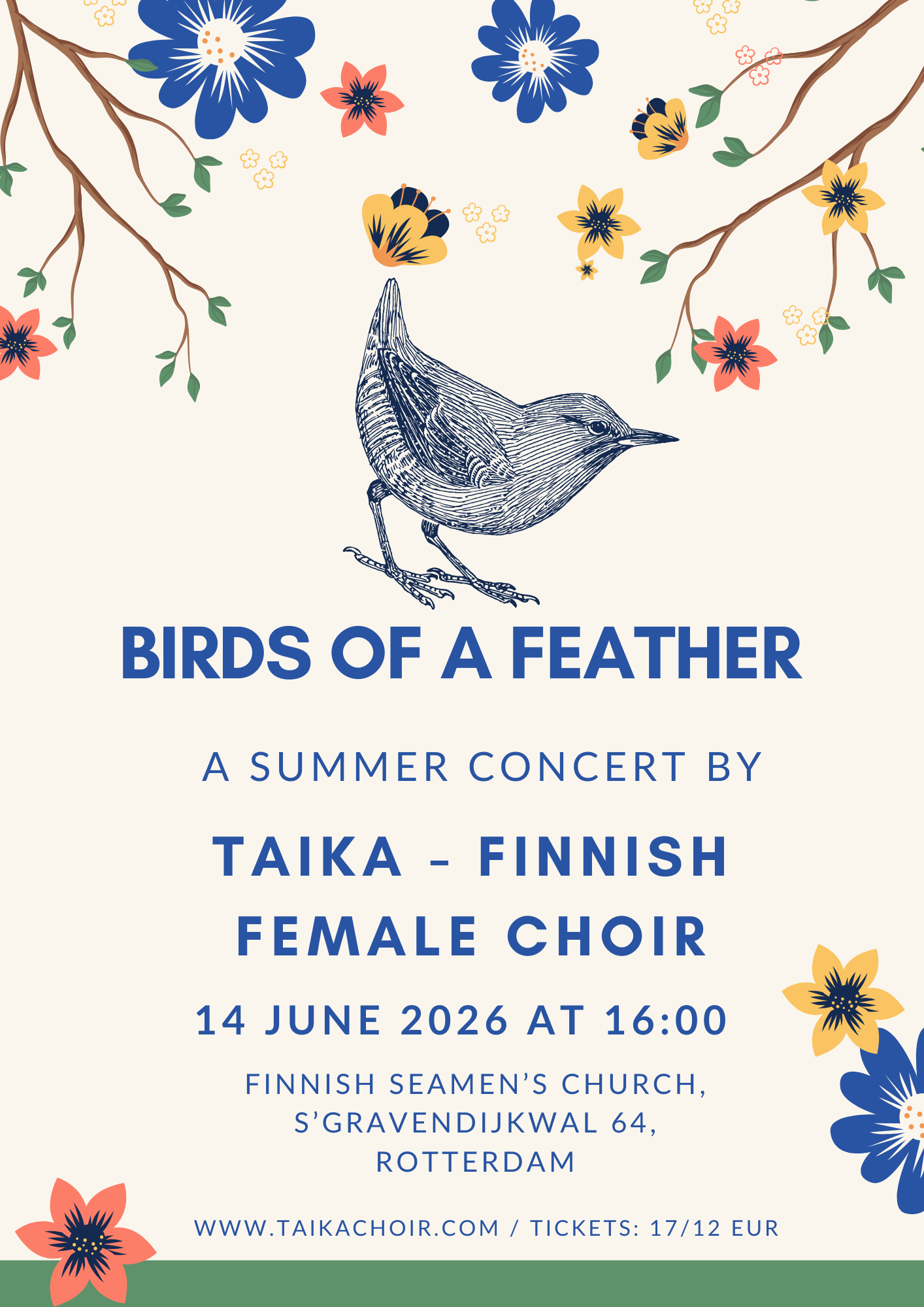 Birds of a feather, summer concert TAIKA choir, June 14 2026